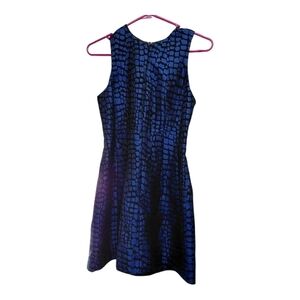 Armani Exchange Black and Blue Mini Dress